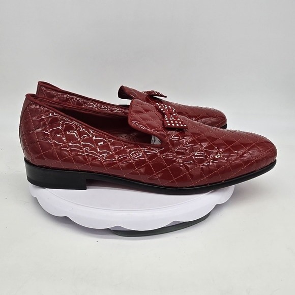 Emilio Franco Shoe Men\'s 12 / 46 Red Exotic Slip On Bowtie Loafers main image 8